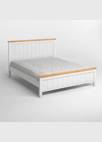 Двуспальная кровать Вирджиния Белый (RAL9003)/Орех светлый 160х200 см (MBG-1619) Mebigrand (368281712)