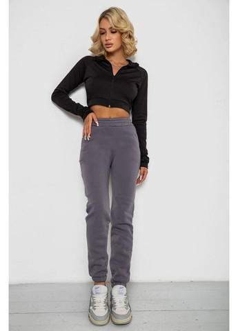 Спортивні штани жіночі на флісі, колір темно-сірий, 238R58641-3 Ager (359398211)