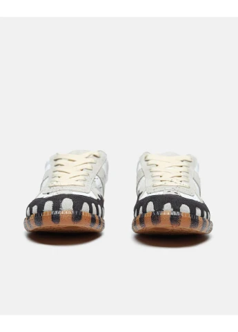 Сірі кросівки maison margiela replica white black paint lux No Brand