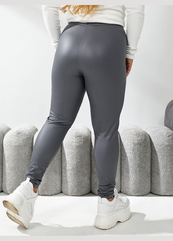 Серые зимние теплые лосины MeeLan