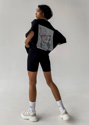 Жіночий костюм із куліру: футболка оверсайз + велосипедки Україна (325702016)