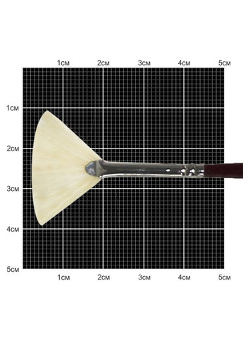 Пензель щетина віялова 6007 №0 довга ручка Kolos (362579962)