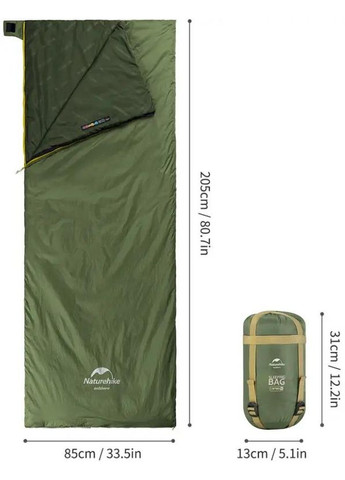 Спальный мешок LW180 Mini NH21MSD04 XL Right Dark Green Naturehike (369851268)