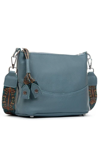 Женская кожаная молодежная сумка 99120 l.blue Alex Rai (333300138)