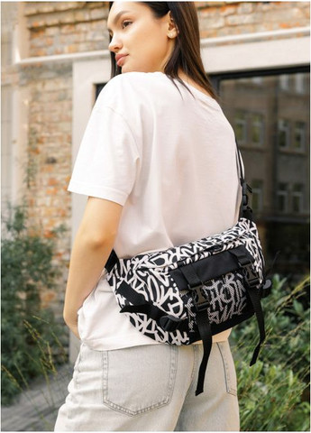 Велика тканинна жіноча поясна сумка бананка принт Graphity (875038721) Sambag (361244636)