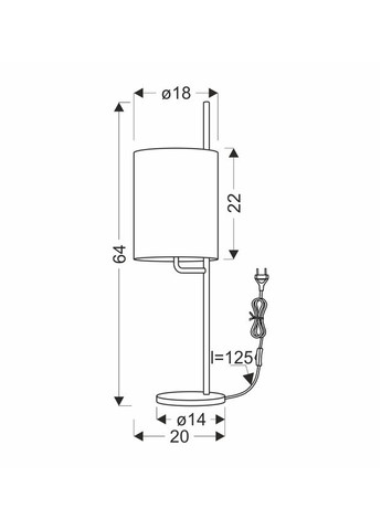 Настільна лампа ZETA (41-25401) Candellux (361313215)