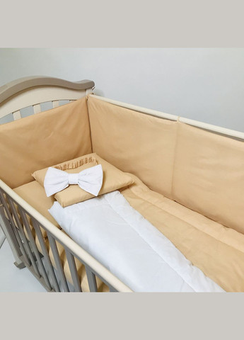 Бортики захист в дитяче ліжко Золотисті бязь 120x40, 60x40 см Penetka (329146265)