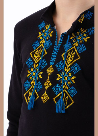 Чорна вишиванка для хлопчика з довгим рукавом (p-16432) Носи своє візерунок українська символіка (321794087)