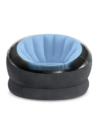 Надувное кресло EMPIRE 68582 велюровое 112х109х69 см Голубое Intex (351586053)