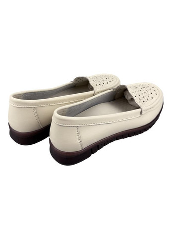 Мокасини жіночі шкіряні молочні 7086-6 Kadisailun (369958100)