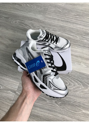 Срібні Осінні кросівки чоловічі і жіночі asics gel-kayano 14 white silver black | асікс гель-каяно 14 срібні No Brand