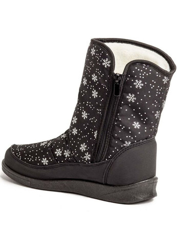 Зимние дутики женские alaska снежинка черные Oldcom с молнией