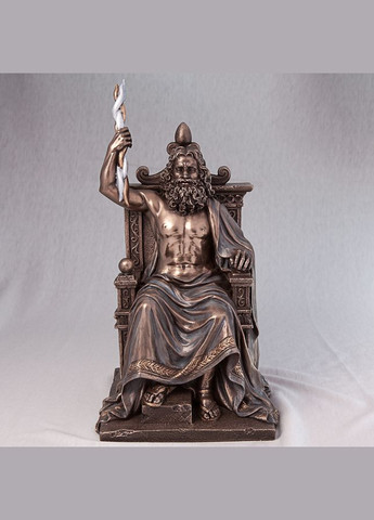 Статуетка Бог неба Зевс 31х15х14 см 70783 бронзове напилення Veronese (302239344)