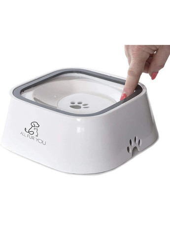 Пластикова миска для води із захистом від переповнення з водонепроникним ущільненням для котів та собак 1,5 л No Brand (340458552)