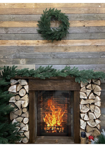 Вінки хвойні різдвяні SGH Classic литі d-50см зелені (упаковка 10 штук) HVOYA (366963686)