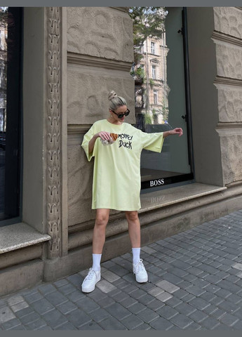 Жіноча футболка-сукня з принтом No Brand - (325833831)