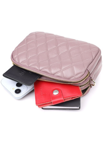 Сумка крос-боді через плече жіноча з натуральної шкіри маленька пурпурний 38253 Vintage (355245229)