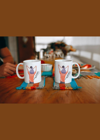 Кружка з принтом "У мене найкращий Тато у світі" 330 мл Біла No Brand (324262676)