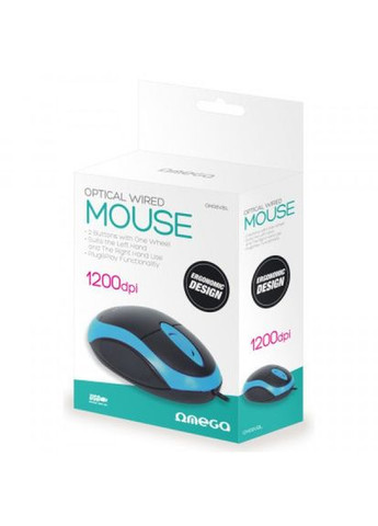 Мишка (OM06VB) Omega OM-06V USB Black-Blue (295930222)