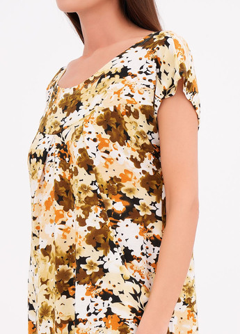 Оливковое платье Трикомир с цветочным принтом