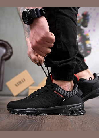 Чорні стильні чоловічі кросівки літні сітка чорні Freedom