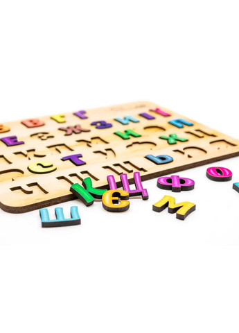 Сортер дерев'яний Абетка для дітей від 4 років в асортименті Арт-11229 PuzzleOK Дер2926 (370651436)