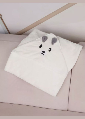 Детское полотенце с капюшоном 80х80 Белое (П4К-kutochok25-003) No Brand белый