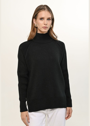 Черный зимний свитер базовый джемпер Teplo