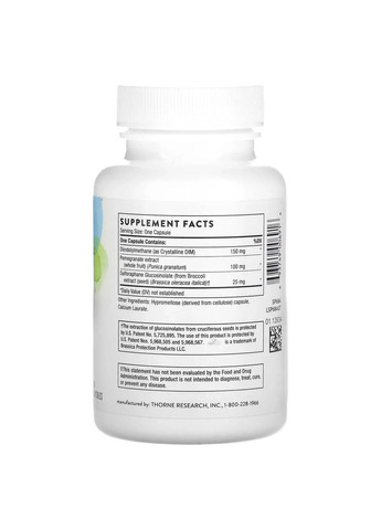 Дииндолилметан с экстрактом граната и брокколи Hormone Advantage Thorne, 60 капсул Thorne Research (369609100)