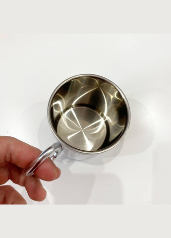 Кружка металлическая с карабином "Раб системы" 300 мл Белая No Brand (324262982)