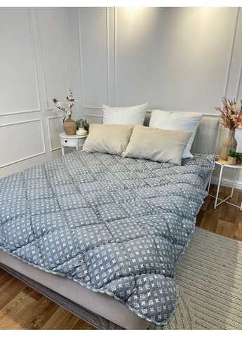 Одеяло евро стеганное зимнее из холофайбера 21518 195х210 см серое Leri Max (365680259)