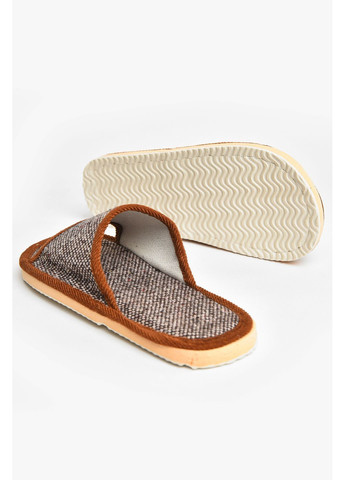 Коричневые тапочки домашние женские коричневого цвета Let's Shop