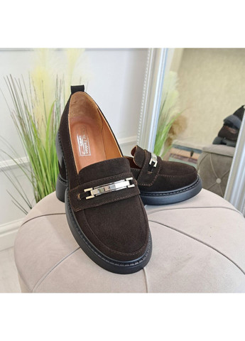 Vasha para Лоферы женские замшевые.. 38 размер коричневый з натуральная замша, украина — демисезон (367583184)