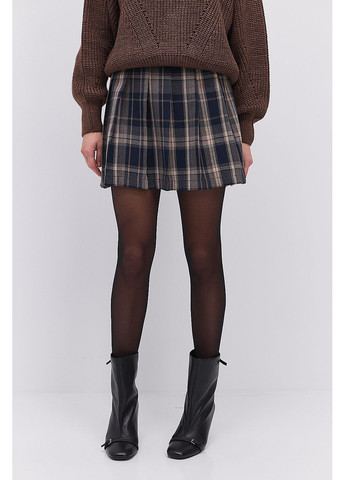 Темно-синяя короткая клетчатая юбка женская темно-синяя Arjen