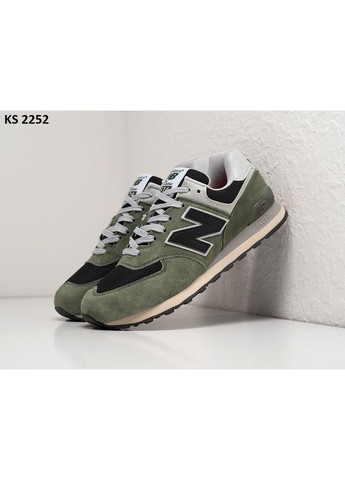 Сірі Осінні кросівки чоловічі new balance 574 green black нью беланс 574 No Brand