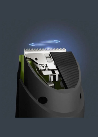 Машинка для стрижки Nomad Sport Collection, акум., роторний мотор, насадок-2, кейс, сталь, чорно-зелений Rowenta (317275202)