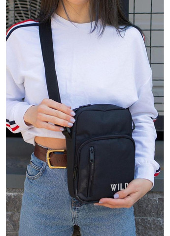 Сумка месенджер барсетка через плече з принтом Wild Black Without (353707064)