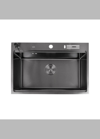 Чорна кухонна мийка з нержавійки 1.5 мм багатофункціональна Nett NB-7048 (316390597)