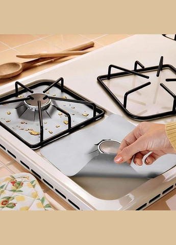 Комплект защитных тефлоновых накладок для газовой плиты из антипригарным покрытием Local House (AH0029_1) No Brand (316088252)