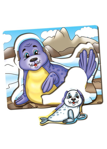 Дитяча розвиваюча гра Мами і малюки 81121 Північні тварини Київська фабрика іграшок (364131399)