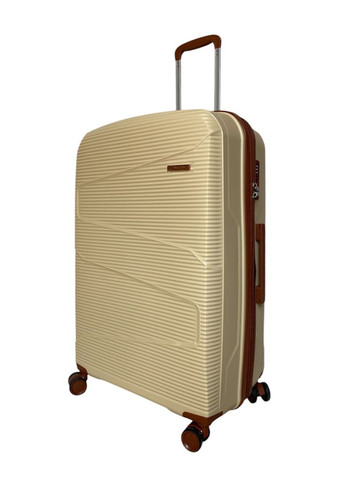 Валіза дорожня велика Worldline 293 поліпропілен (L) Кремовий AIRTEX (324985616)