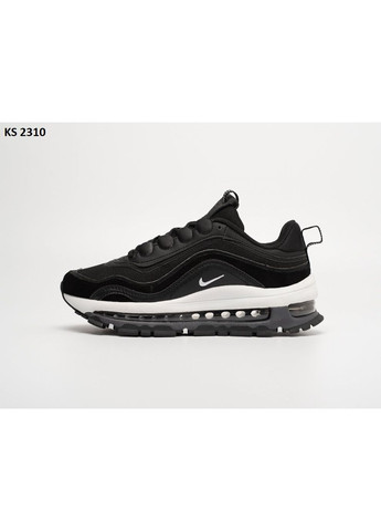 Черные демисезонные кроссовки мужские nike air max 97 futura black white найк аир макс 97 No Brand