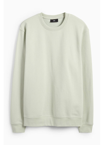 Зеленый свитшот из хлопка C&A однотонный (365716324)