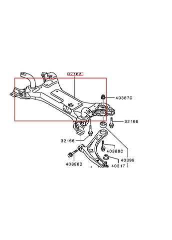 Підрамник передній 4000A274 Аутлендер MATOMI Outlander (345736141)