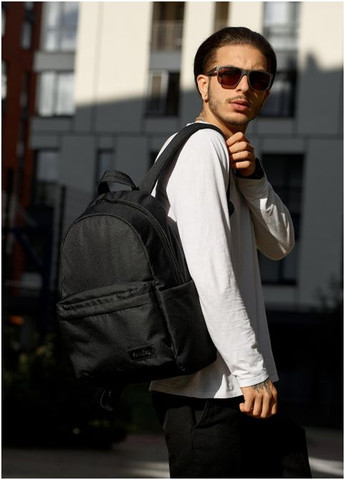 Чоловічий тканинний рюкзак з відділенням під ноутбук Чорний (10190461328) Sambag (361244689)