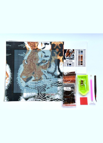 Алмазная вышивка 20x20 Тигр DD1224 ColorArt (299772505)