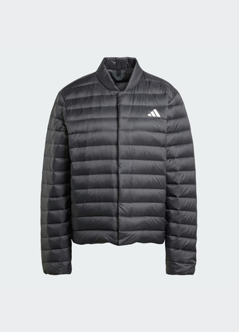 Черная демисезонная куртка helionic light down adidas
