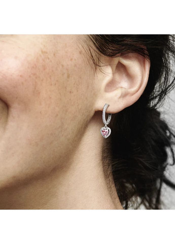 Серебряные серьги с блестящим ореолом 291445C01 Kabluchka (355346201)