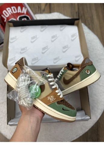 Комбіновані літні кросівки nike air jordan retro 1 low og zion williamson voodoo найк аір джордан No Brand