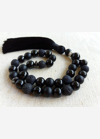 Чотки з натурального каменю Агат Лава 33 намистини d 10мм No Brand (331293542)